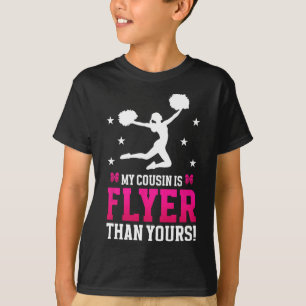 Camiseta Meu Primo É Flyer Parente Cheer de uma líder de to