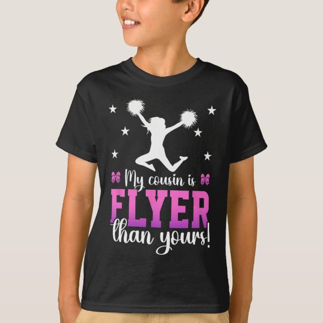 Camiseta Meu Primo É Flyer Primo de Cheerleader C (Frente)