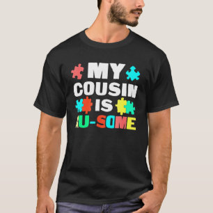Camiseta Meu Primo É Um Apoio A Autismo Criança Autista