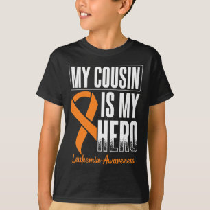 Camiseta Meu Primo Meu Cancer Hero Leukemia Leukemia Awaren