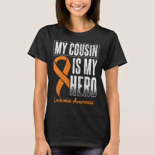 Camiseta Meu Primo Meu Cancer Hero Leukemia Leukemia Awaren