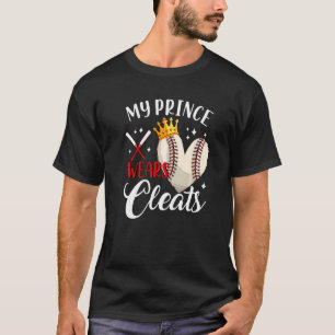 Camiseta Meu Príncipe Veste Limpa Beisebol Filho Mães Pai