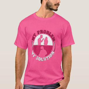 Camiseta Meu Problema Minha Solução Pictograma Mãe Pai Iron