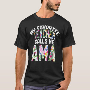 Camiseta Meu Professor Favorito Me Chama Ama Orgulhosa Vovó