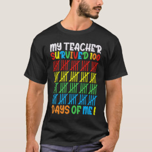 Camiseta Meu Professor Sobreviveu 100 Dias De Mim 100 Dias