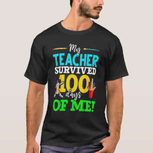 Camiseta Meu Professor Sobreviveu 100 Dias De Mim Dab 100 D