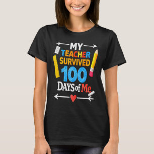 Camiseta Meu Professor Sobreviveu 100 Dias De Mim Funny 100