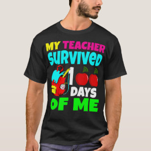 Camiseta Meu professor sobreviveu a 100 dias de meu aluno n
