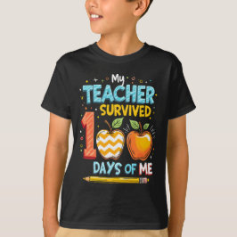 Camiseta Meu Professor Sobreviveu a 100 Dias de Mim