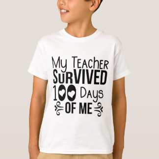 Camiseta Meu Professor Sobreviveu A 100 Dias De Mim