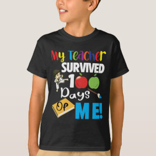 Camiseta Meu Professor Sobreviveu A 100 Dias De Mim, Engraç