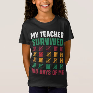 Camiseta Meu Professor Sobreviveu A 100 Dias De Mim Engraça