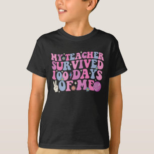 Camiseta Meu Professor Sobreviveu A 100 Dias De Minha Disco