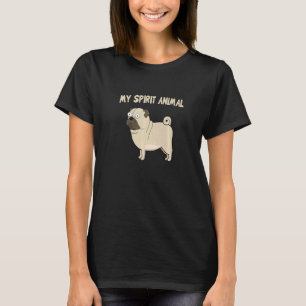 Camiseta Meu Pug Animal Espiritual Mãe de Cachorro e Pai