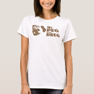 Camiseta Meu Pug é minha camisola de alças da droga