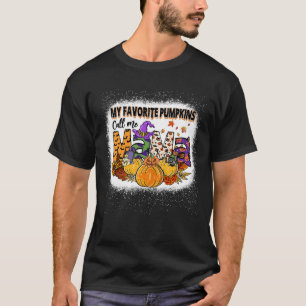 Camiseta Meu Pumpkin Favorito Me Chama Mamãe Branqueada1960