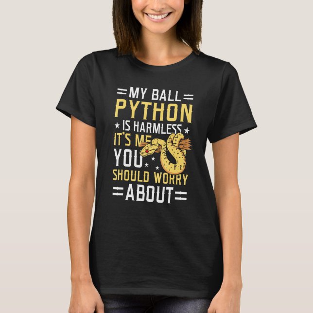 Camiseta Meu Python Bola É Um Pet Proprietário Da Bola De C (Frente)