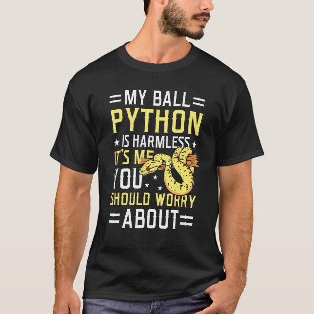 Camiseta Meu Python Bola É Um Pet Proprietário Da Bola De C (Frente)
