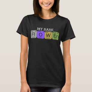 Camiseta Meu Rara Texto Editável de Mesa Periódica de Flor