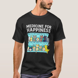 Camiseta Meu Remédio para Felicidade Chamado Gatos Todos os