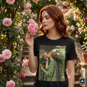 Camiseta Meu Rosa doce, ou Alma do Rosa por Waterhouse