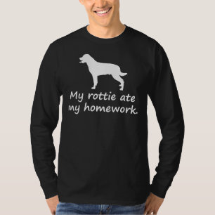 Camiseta Meu Rottie Comeu Meu Roteiro De Casa