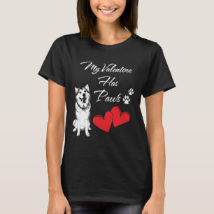 Camiseta Meu Rouco De Namorados Tem Pinças Corações Vermelh