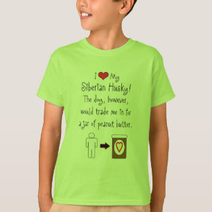 Camiseta Meu rouco Siberian ama a manteiga de amendoim