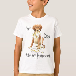 Camiseta Meu Saluki Comeu minha Homework