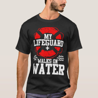 Camiseta Meu salva-vidas anda sobre a água Cristão Jesus En