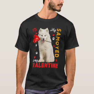 Camiseta Meu Samoyed É Meu Cachorro Namorados Cute Segurand