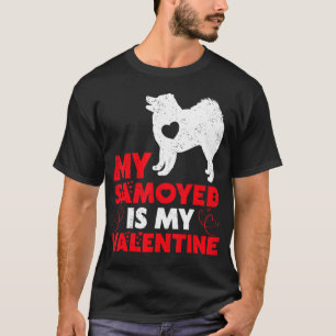 Camiseta Meu Samoyed É Meu Namorados Engraçado Cachorro Sam