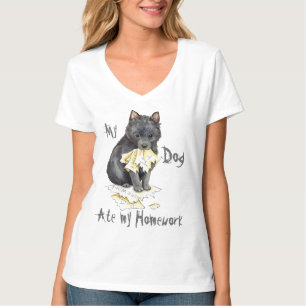 Camiseta Meu Schipperke comeu meus trabalhos de casa