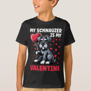 Camiseta Meu Schnauzer é meu namorado no Dia dos Namorados 