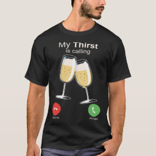 Camiseta Meu Sede é Chamar Bebado de Álcool de Vinho