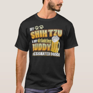Camiseta Meu Shih Tzu É Meu Amigo Bebendo