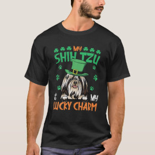 Camiseta Meu Shih Tzu É Meu Amuleto Da Sorte Irlandês St Pa