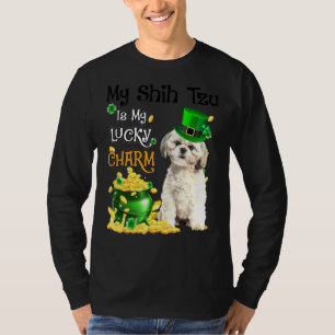 Camiseta Meu Shih Tzu É Meu Sortudo Charme Cachorro Bonito