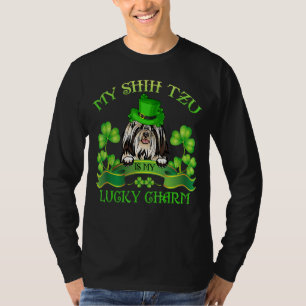 Camiseta Meu Shih Tzu é minha Rua de Charme Sortuda. Dia de