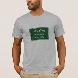 Camiseta Meu sinal do limite de cidade - cinza