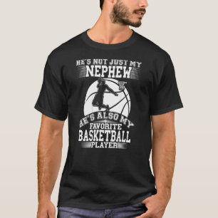 Camiseta Meu Sobrinho É Meu Jogador De Basquete Favorito Um