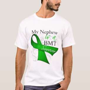 Camiseta Meu sobrinho é sobrevivente da transplantação d