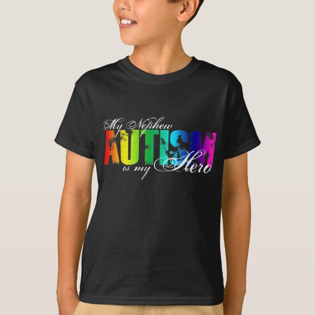 Camiseta Meu sobrinho meu herói - autismo (Frente)