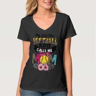 Camiseta Meu Softball favorito me chama de mãe