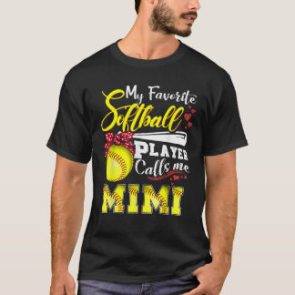 Camiseta Meu Softball favorito me chama de Mimi Tee Moth