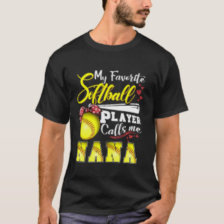 Camiseta Meu Softball favorito me chama de Nana Tee Moth