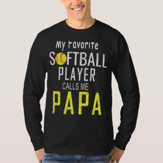 Camiseta Meu Softball favorito me chama de pai