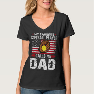 Camiseta Meu Softball Favorito Me Chama De Softball De Pai
