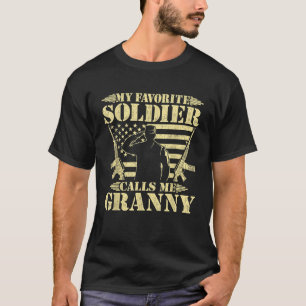 Camiseta Meu Soldado Favorito Me Chama De Avó Militar Orgul