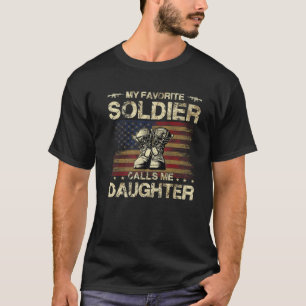 Camiseta Meu Soldado Favorito Me Chama De Filha Exército